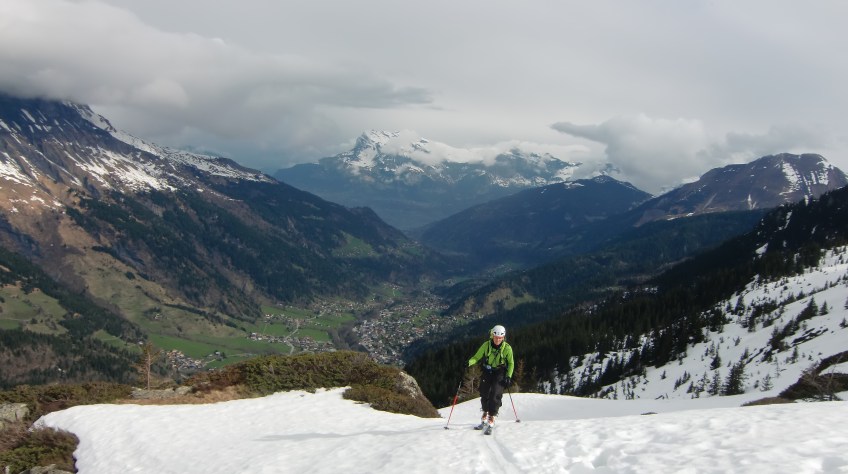 Montée au-dessus de la vallée des Contamines
