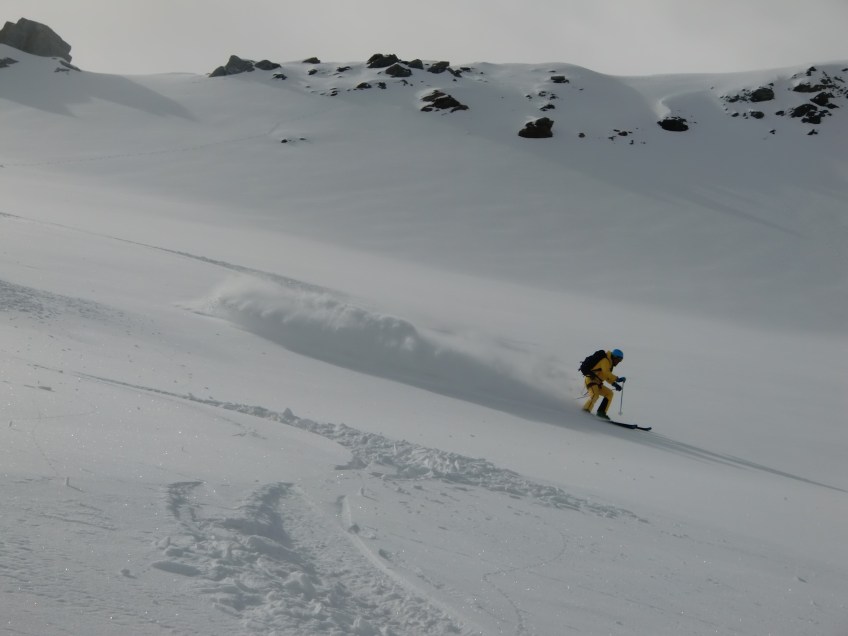 Bonne poudre sur le haut