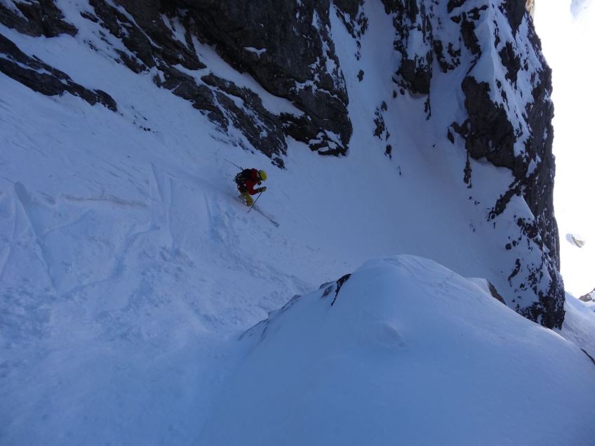 Brêche de Gargan, premier couloir de la saison.